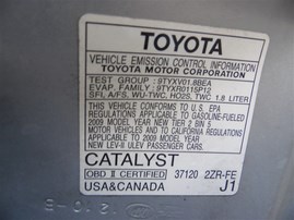 2009 Toyota Corolla Le Silver 1.8L AT #Z22841
